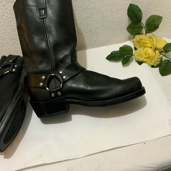 Durango Mens Biker Boot Black 11" Harness, Black, Size 10EE - Picture 7 of 13